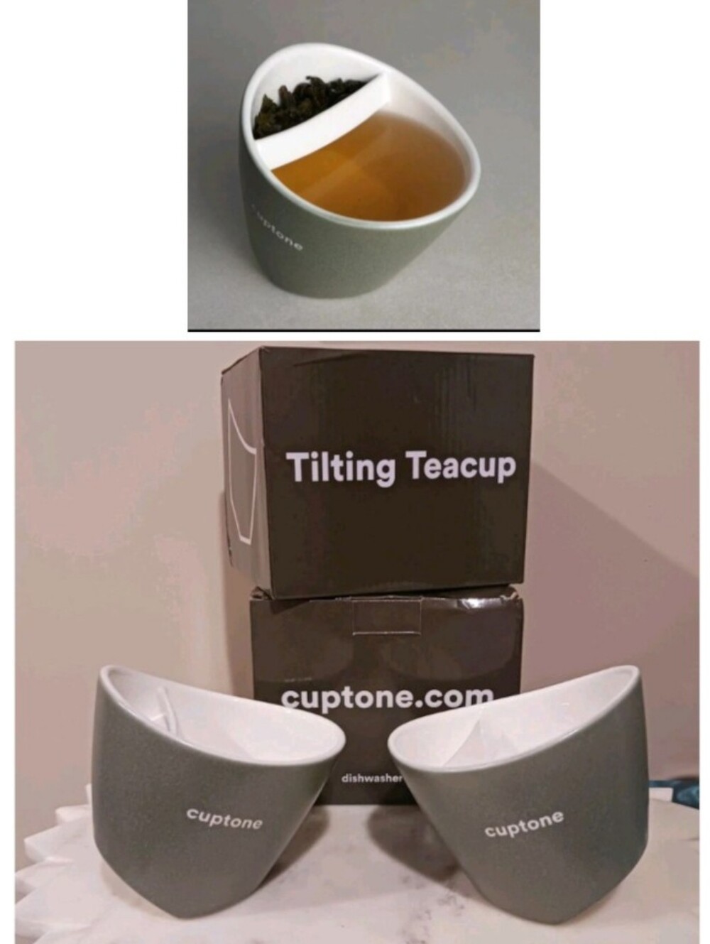 Cuptone 2PC Tilting Teacup Loose Tea Steep Infuser
